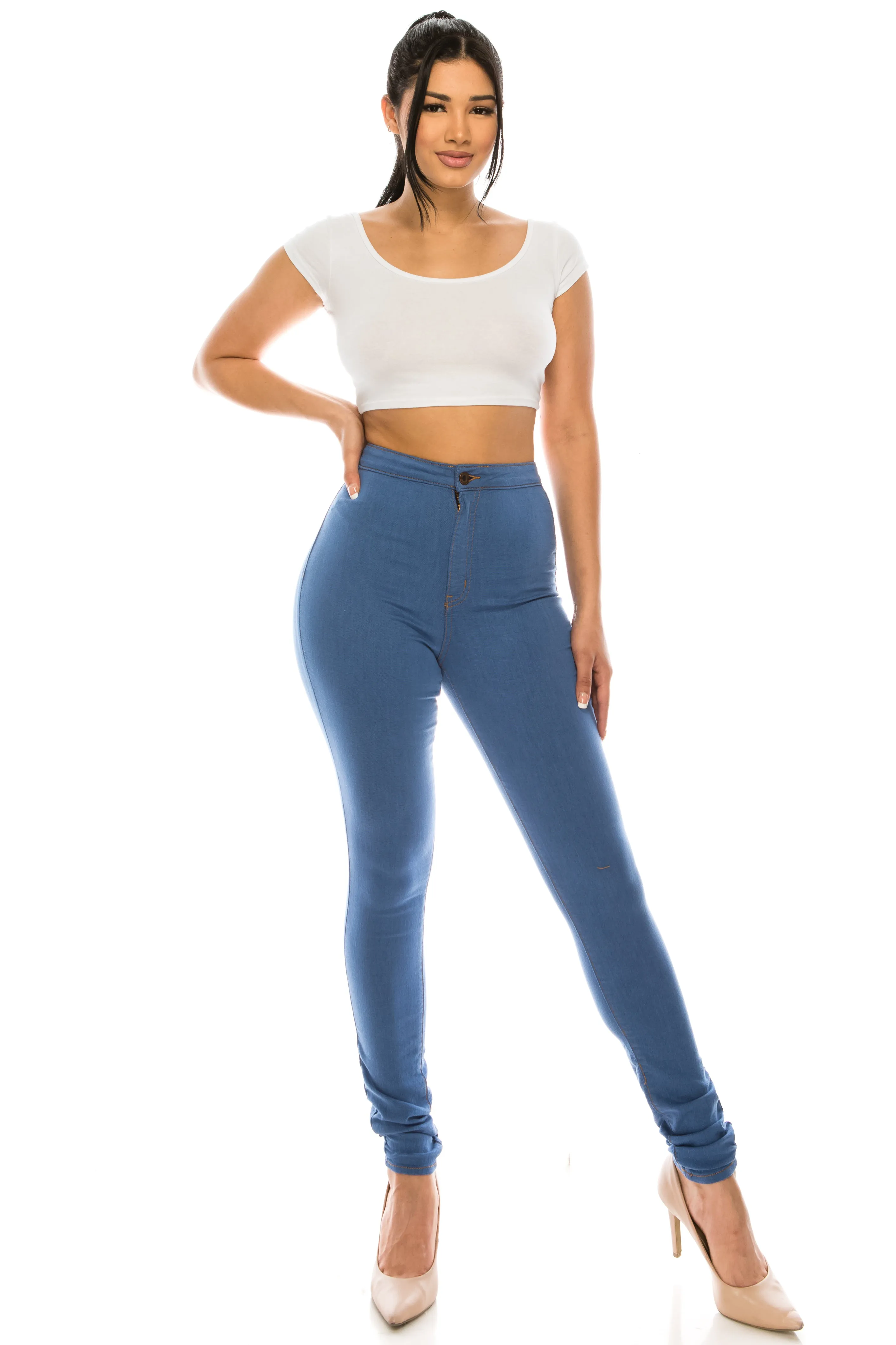 1168 Women's Super High Waisted Skinny Jeans