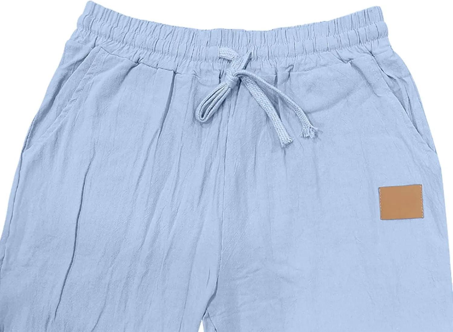 2025 Men's Beach Pants Solid Color Comfortable Breathable Casual Pants