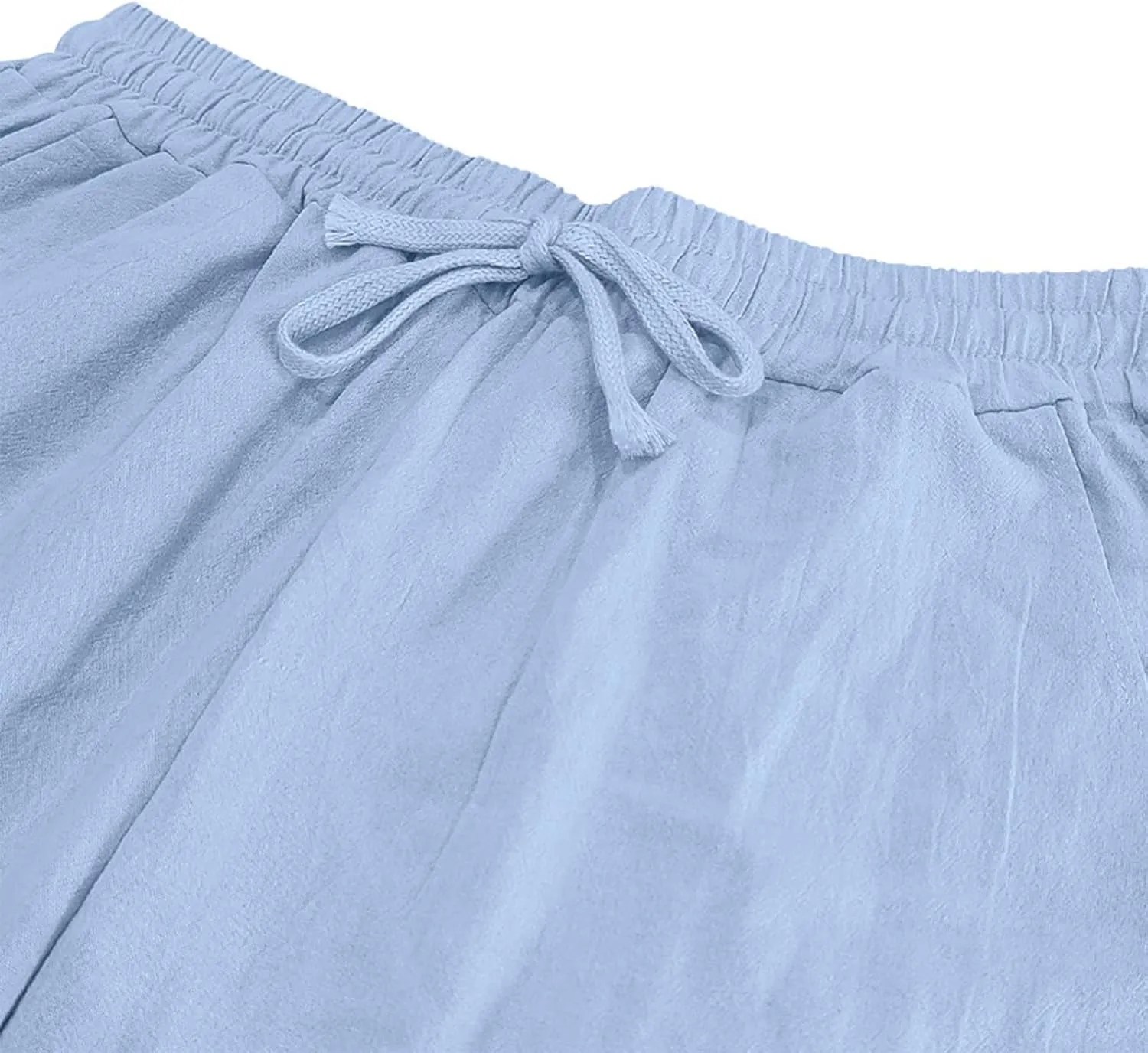 2025 Men's Beach Pants Solid Color Comfortable Breathable Casual Pants