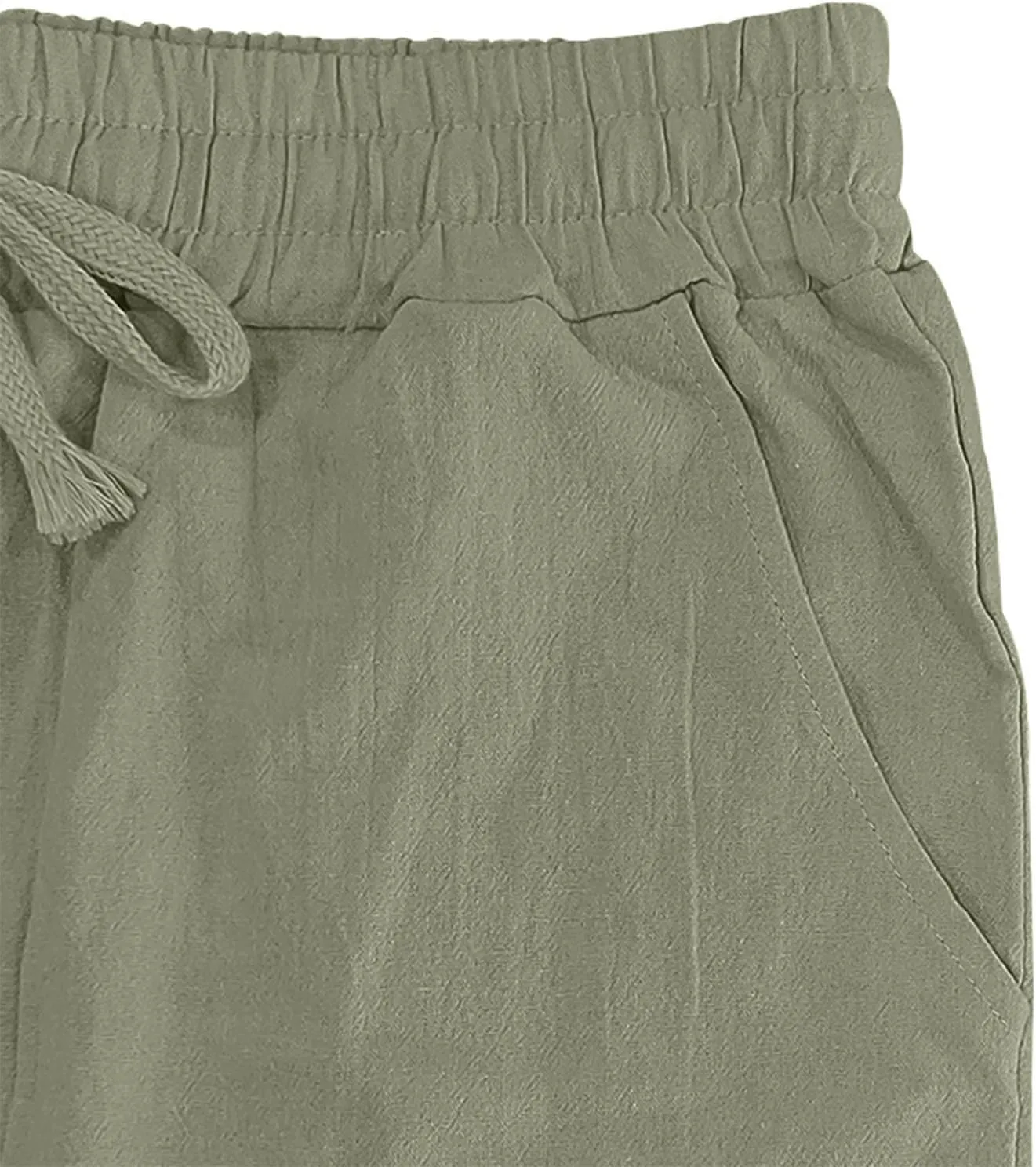 2025 Men's Beach Pants Solid Color Comfortable Breathable Casual Pants