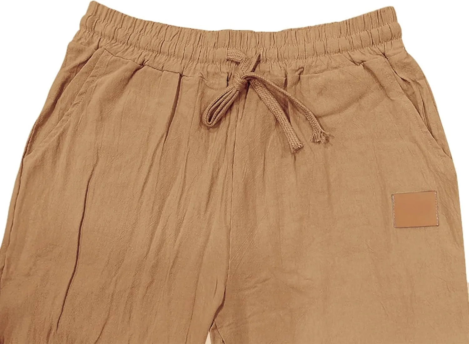 2025 Men's Beach Pants Solid Color Comfortable Breathable Casual Pants