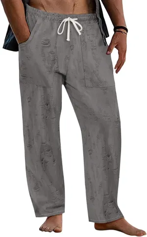 2025 Men's Casual Pants Drawstring Loose Breathable Pants