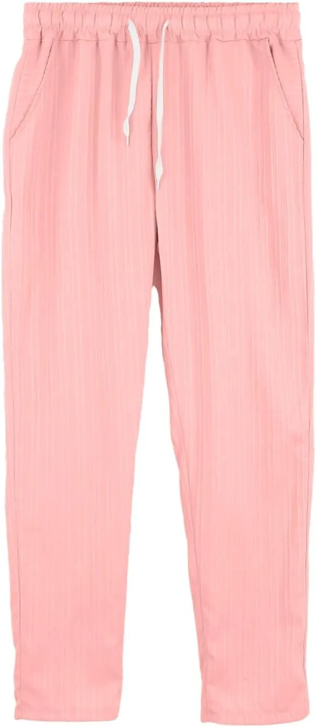 2025 Men's Casual Pants Loose Solid Color Breathable Pants