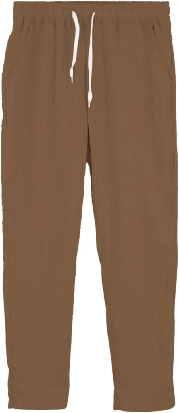 2025 Men's Casual Pants Loose Solid Color Breathable Pants
