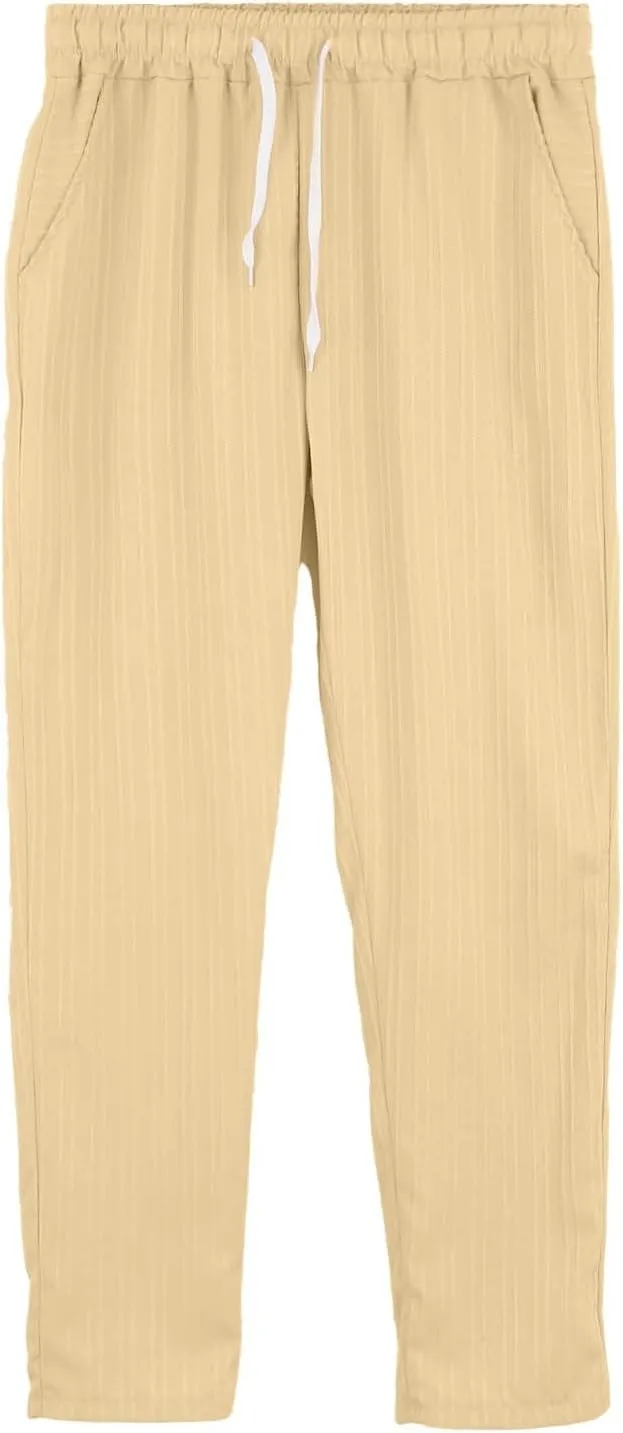 2025 Men's Casual Pants Loose Solid Color Breathable Pants