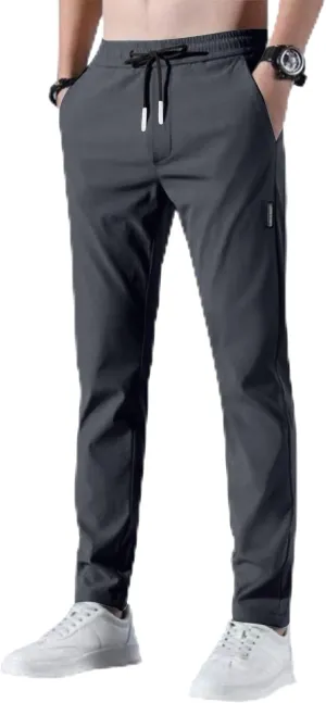 2025 Men's Summer Breathable Elastic Waist Straight Casual Pants