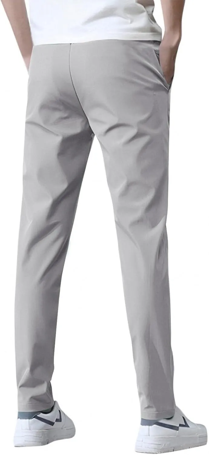 2025 Men's Summer Breathable Elastic Waist Straight Casual Pants