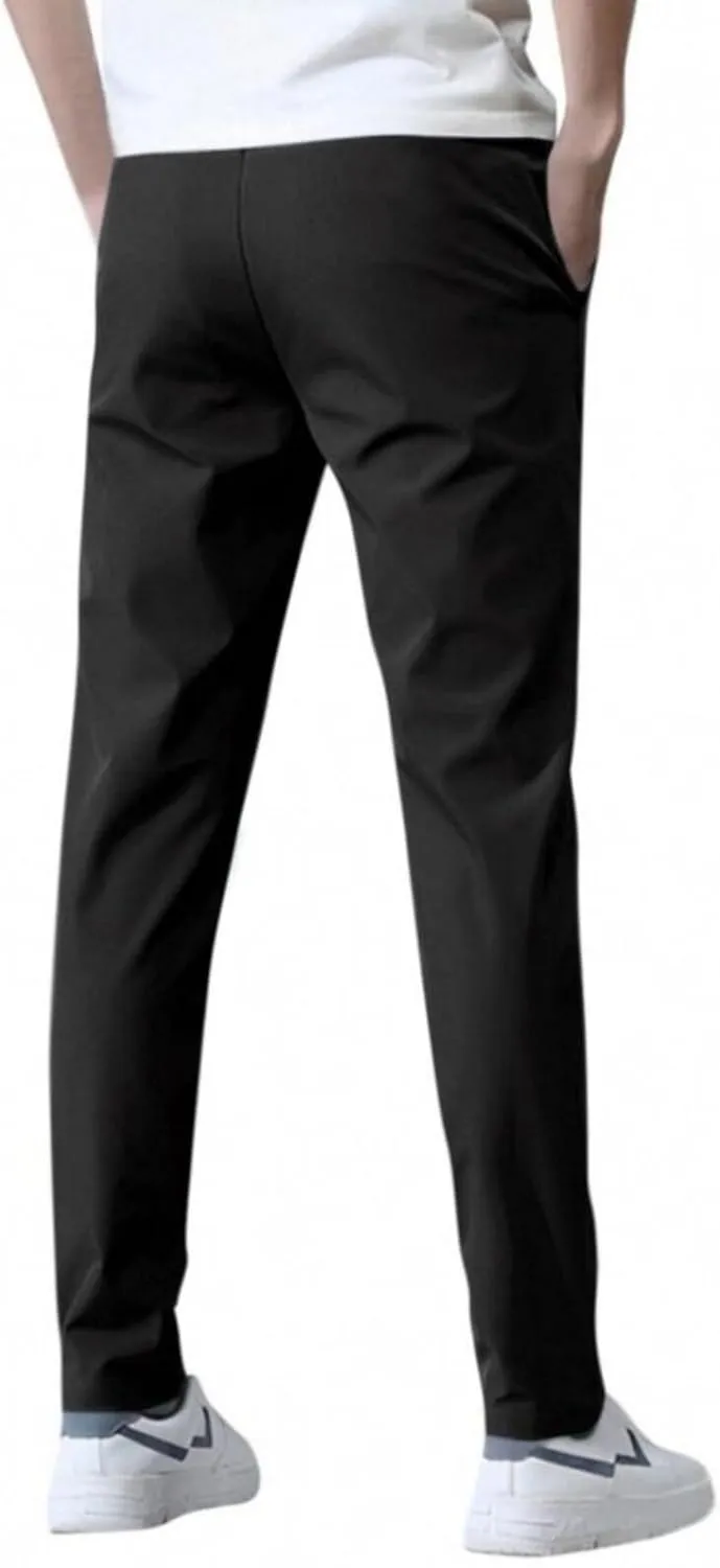 2025 Men's Summer Breathable Elastic Waist Straight Casual Pants