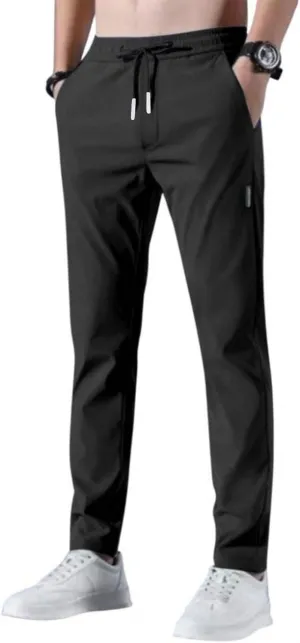 2025 Men's Summer Breathable Elastic Waist Straight Casual Pants