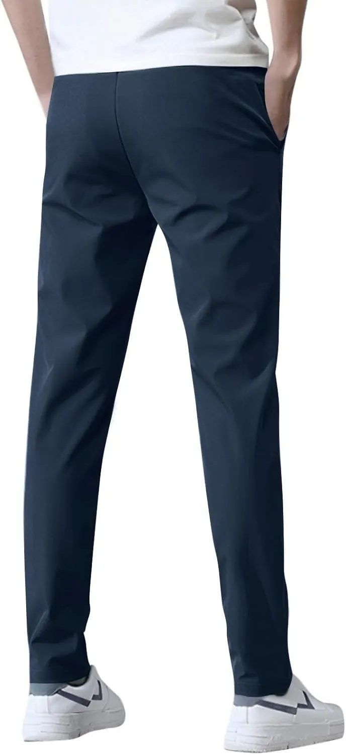 2025 Men's Summer Breathable Elastic Waist Straight Casual Pants