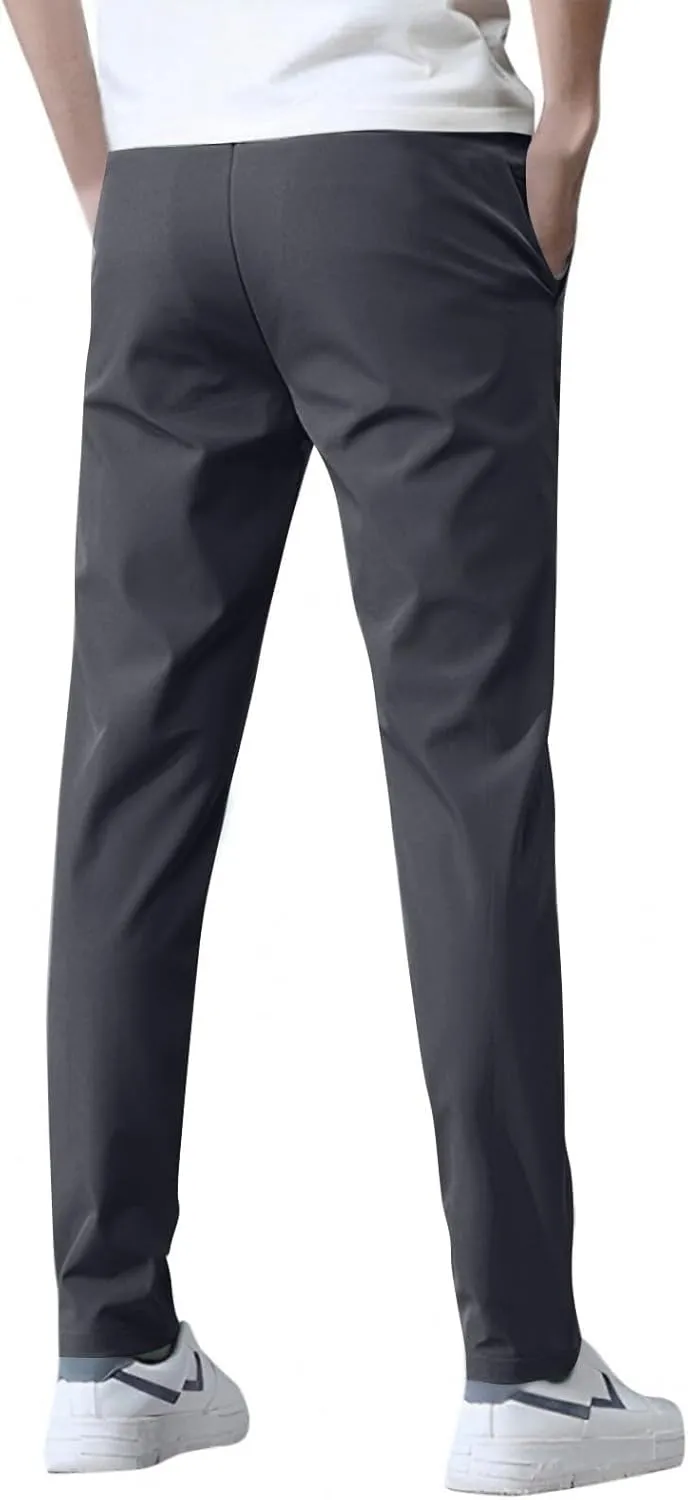 2025 Men's Summer Breathable Elastic Waist Straight Casual Pants