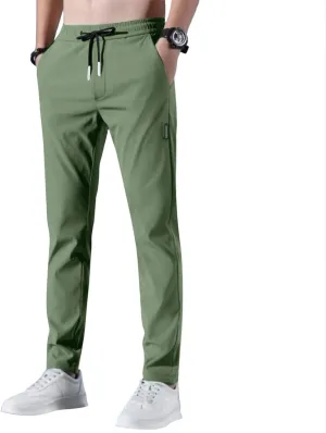 2025 Men's Summer Breathable Elastic Waist Straight Casual Pants