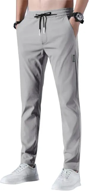 2025 Men's Summer Breathable Elastic Waist Straight Casual Pants