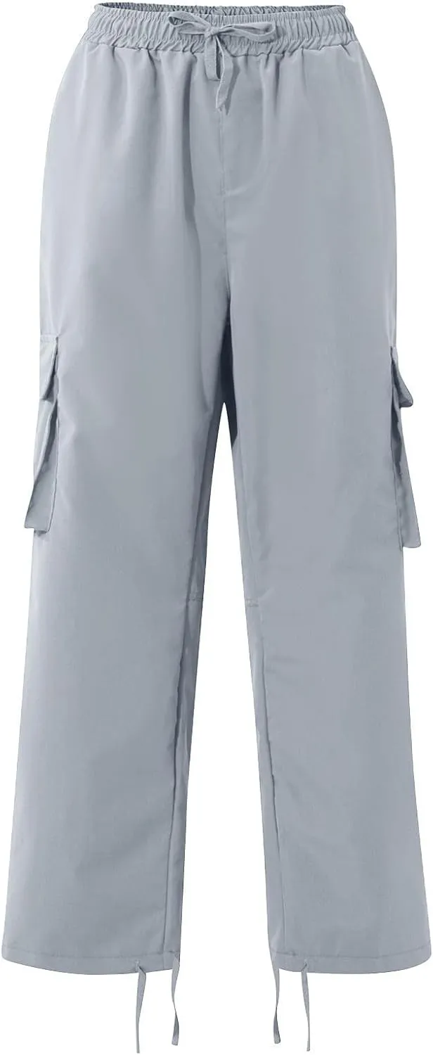 ADHOWBEW Mens Tactical Cargo Pants Construction Elastic Waist Work Hiking Stretch Workout Trousers