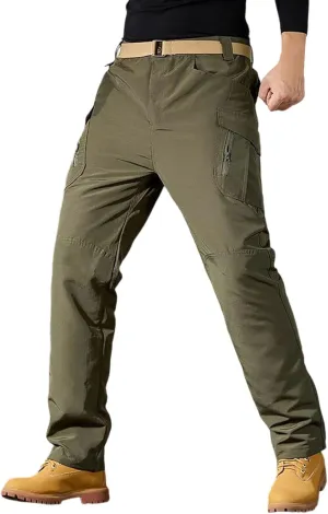 ADHOWBEW Tactical Cargo Pants for Men Stretch Breathable Outdoor Multi Pockets Work Baggy Classic Sweatpants