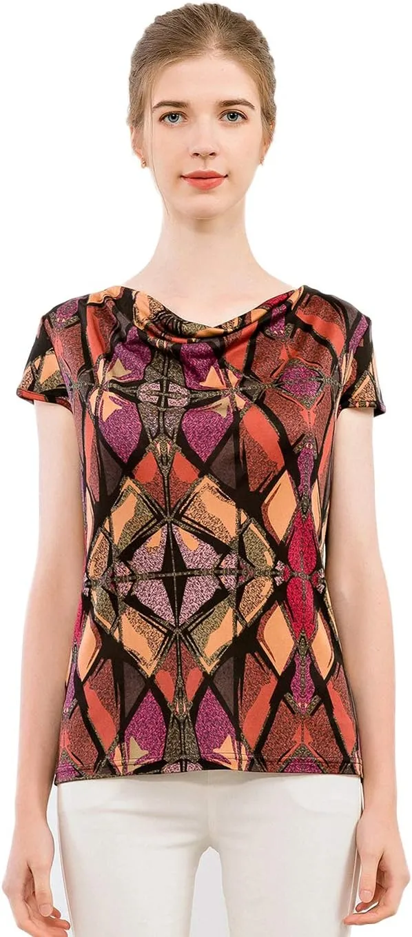 Alexander Silk Women's Pure Mulberry Silk Printed Shirt