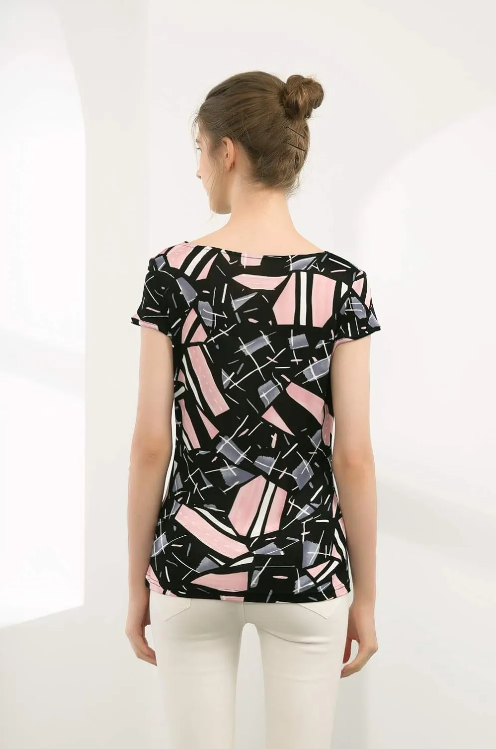 Alexander Silk Women's Pure Mulberry Silk Printed Shirt