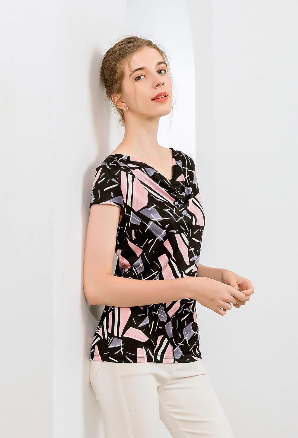 Alexander Silk Women's Pure Mulberry Silk Printed Shirt