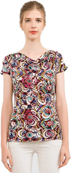 Alexander Silk Women's Pure Mulberry Silk Printed Shirt