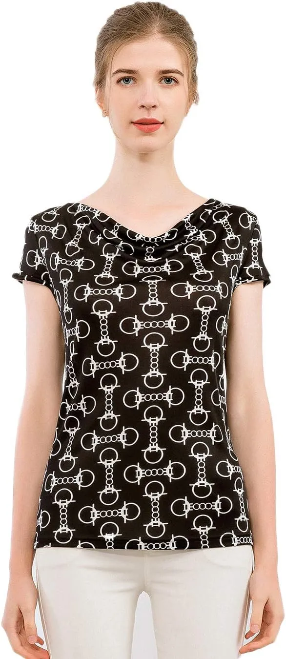 Alexander Silk Women's Pure Mulberry Silk Printed Shirt