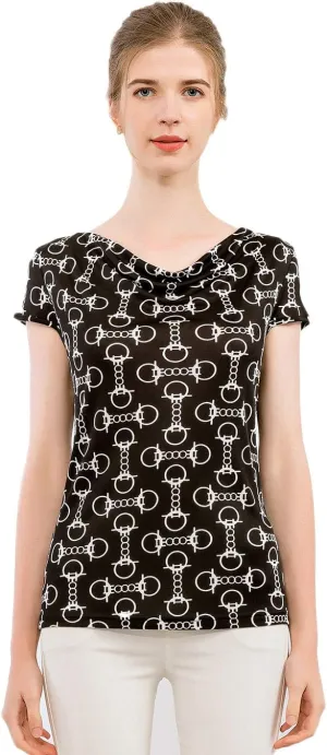Alexander Silk Women's Pure Mulberry Silk Printed Shirt