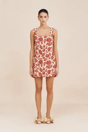 ALICE MINI DRESS - SCARLET BLOOM