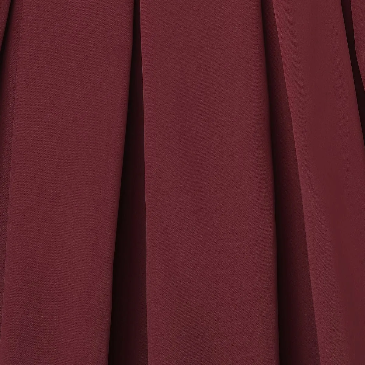 Amanda Scoop Neck Satin Swing Dress in Burgundy