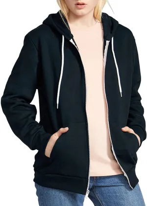 American Apparel F497 Flex Fleece Zip Hoody Black