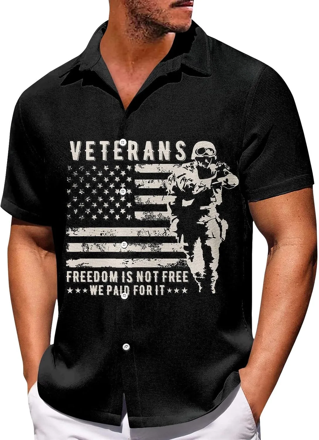 American Flag Shirts Short Sleeve Graphic Loose Fit Slim Fit Flag Print Athletic Tees for Men