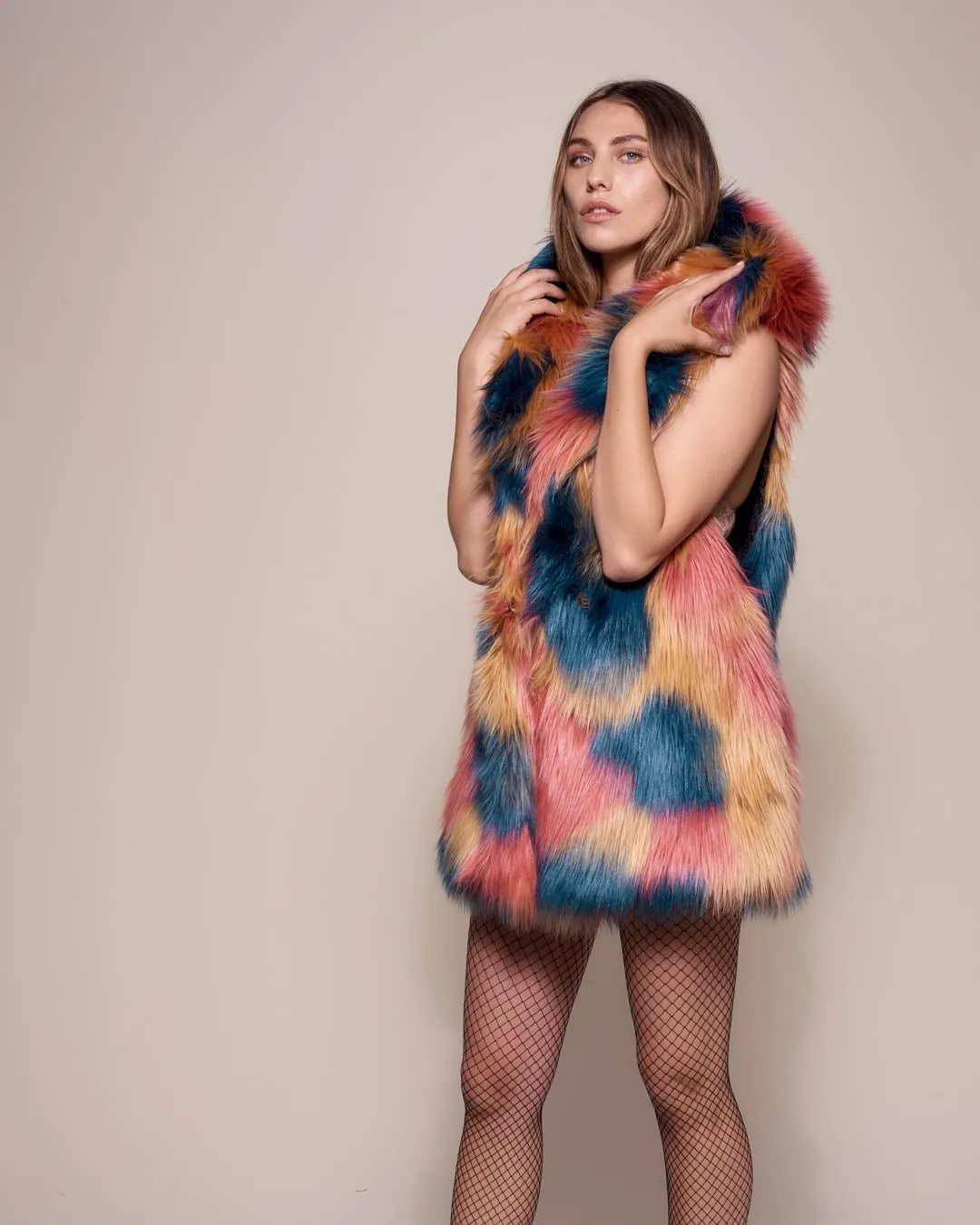 American Swallow Hooded Faux Fur Vest | Women's