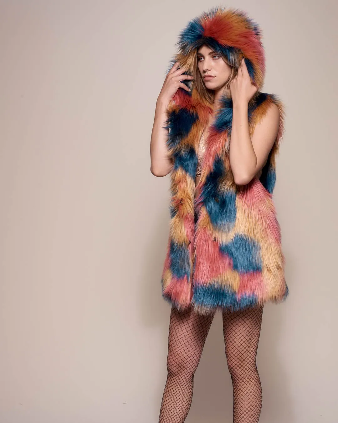 American Swallow Hooded Faux Fur Vest | Women's