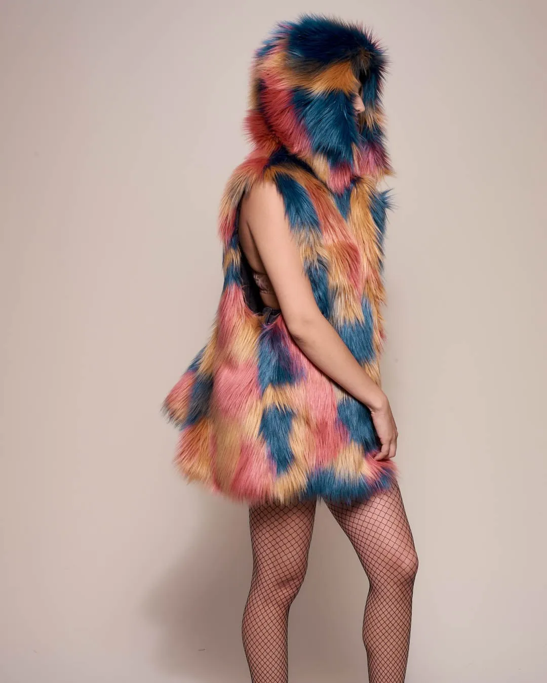 American Swallow Hooded Faux Fur Vest | Women's