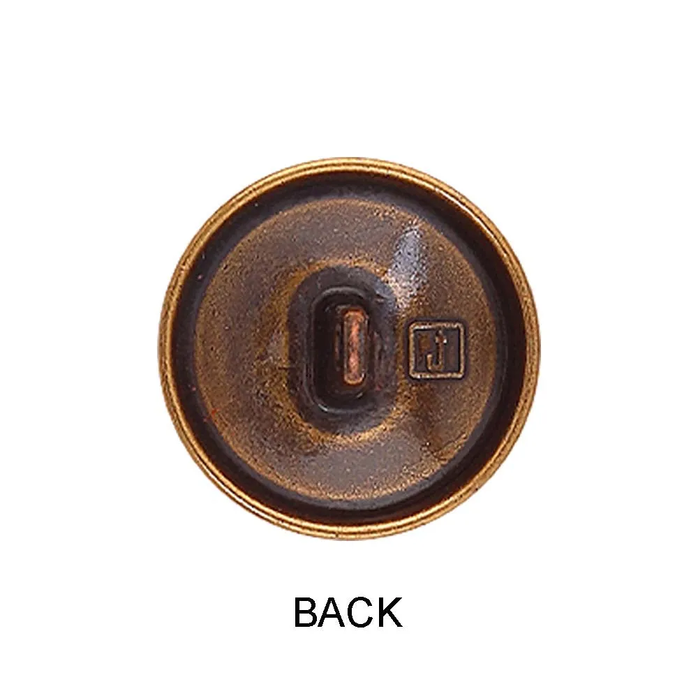 Antique Gold Engraved Design Shank Metal Button for Ethnic Outfits