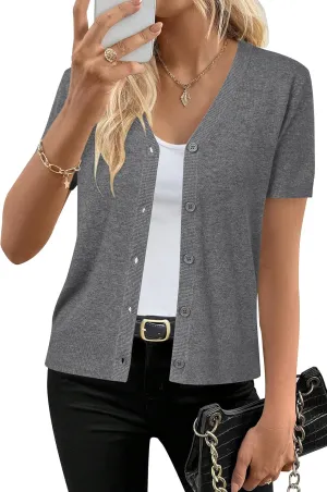 Arach&Cloz Women's Wool Blend Summer Business Casual Cardigan Sweaters 2025