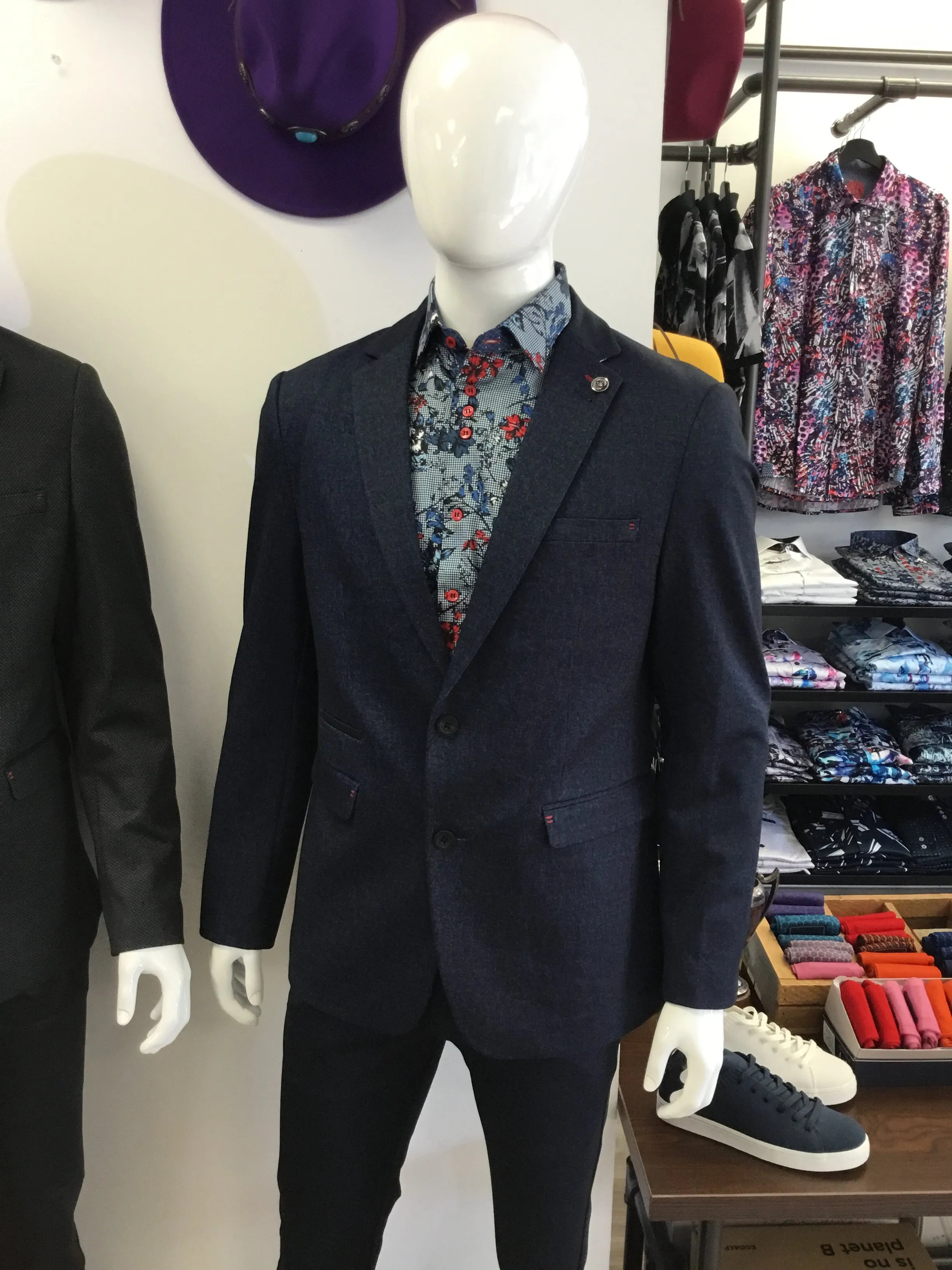 Au Noir STEWART Stretch Blazer Navy