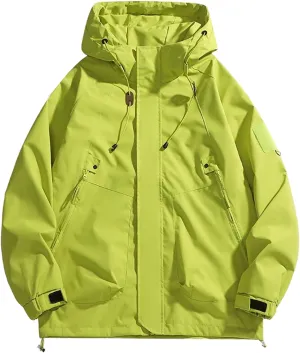 Autumn Sports Hooded Windbreaker Jacket, High Street Outerwear.