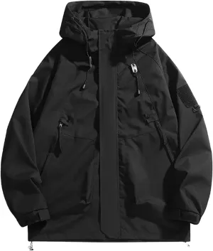 Autumn Sports Hooded Windbreaker Jacket, High Street Outerwear.