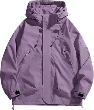 Autumn Sports Hooded Windbreaker Jacket, High Street Outerwear.