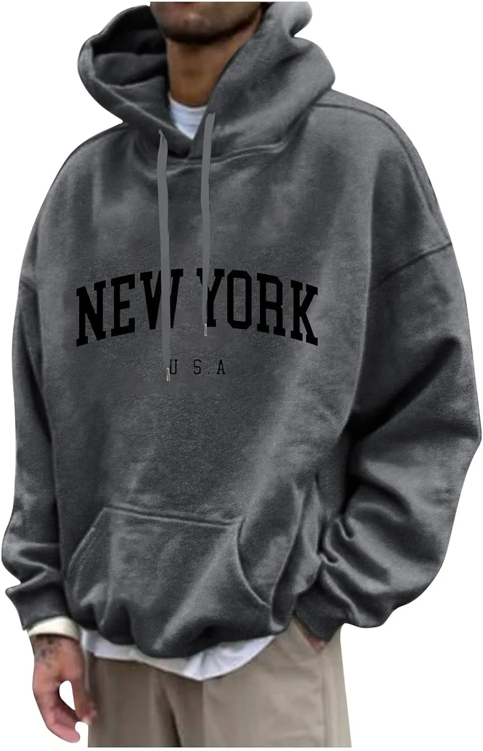 Big And Tall Hoodies For Men Loose Printed Hooded Sweatshirt Casual Fashion Sports Sweatshirt