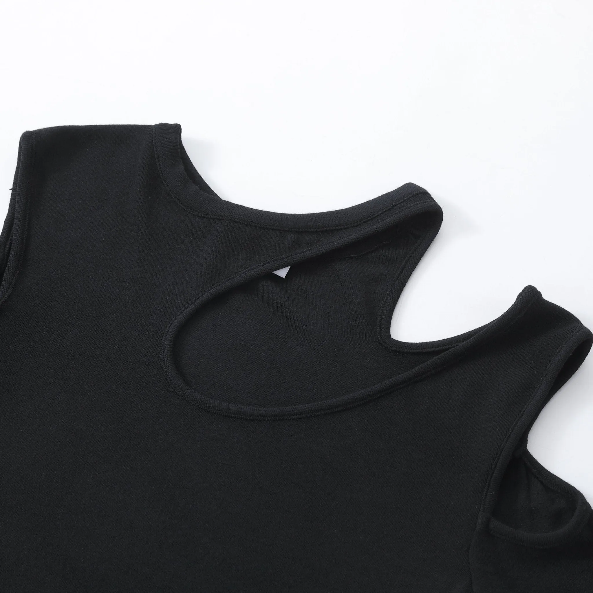 Black Classic Cut-Out T-Shirt
