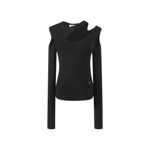 Black Classic Cut-Out T-Shirt