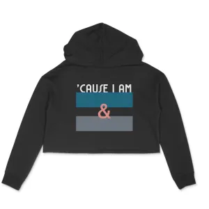 Blue & Grey - Crop Hoodie