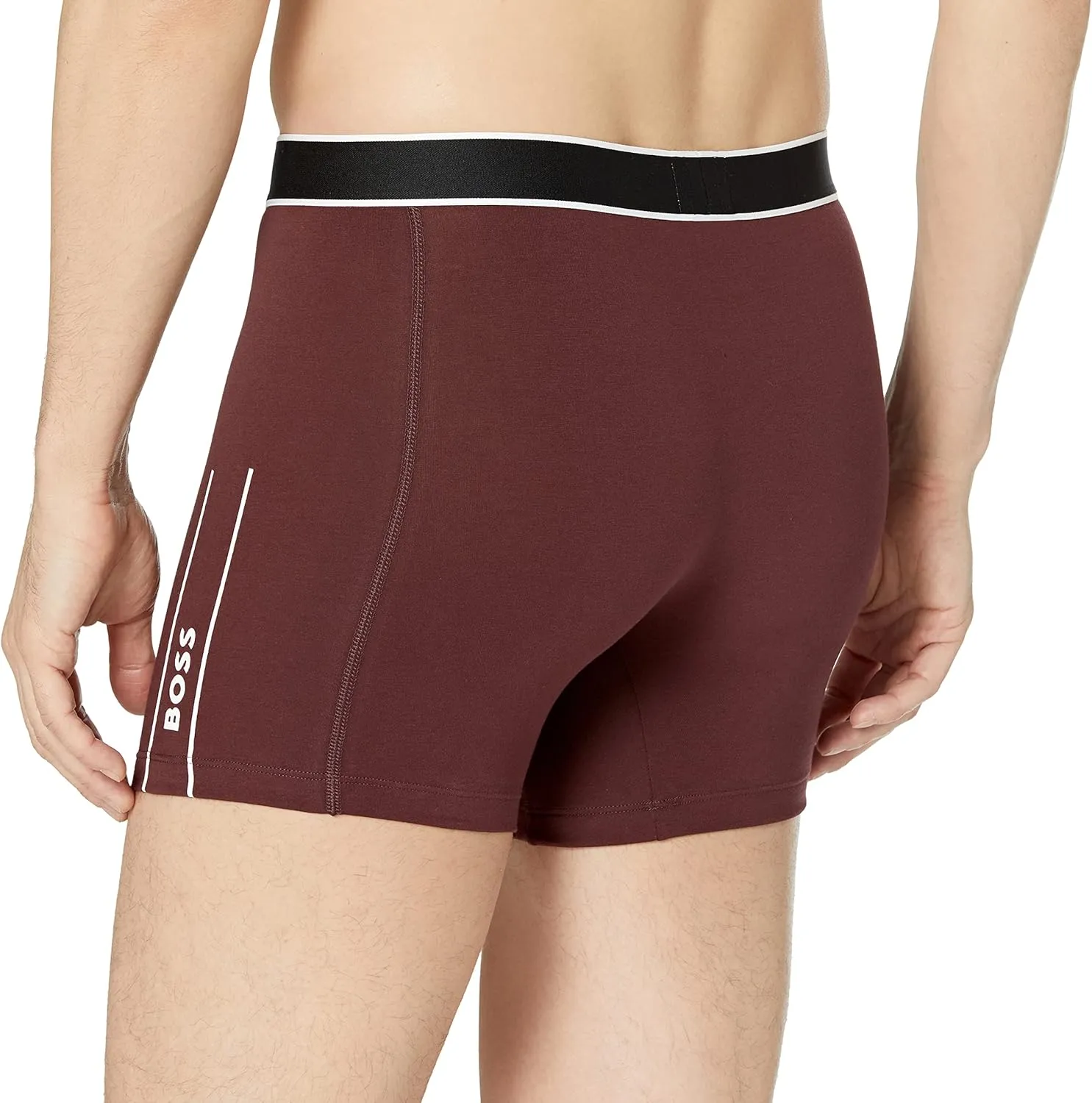 BOSS Men's Tonal Solid Side Stripe Trunk
