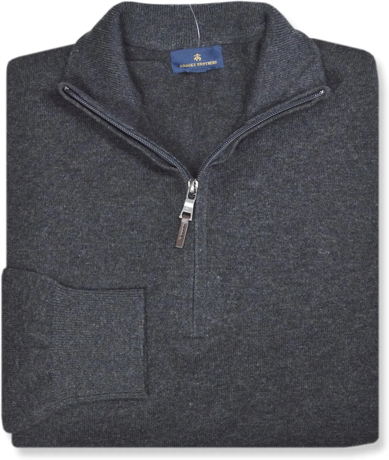Brooks Brothers Mens Cashmere Wool Blend Half Zip Sweatshirt Sweater,