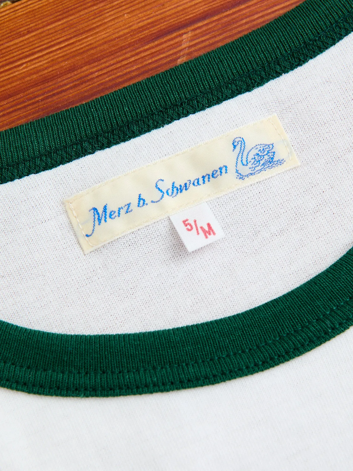 C1950s "Good Originals" 5.5oz Loopwheel T-Shirt in Green/White