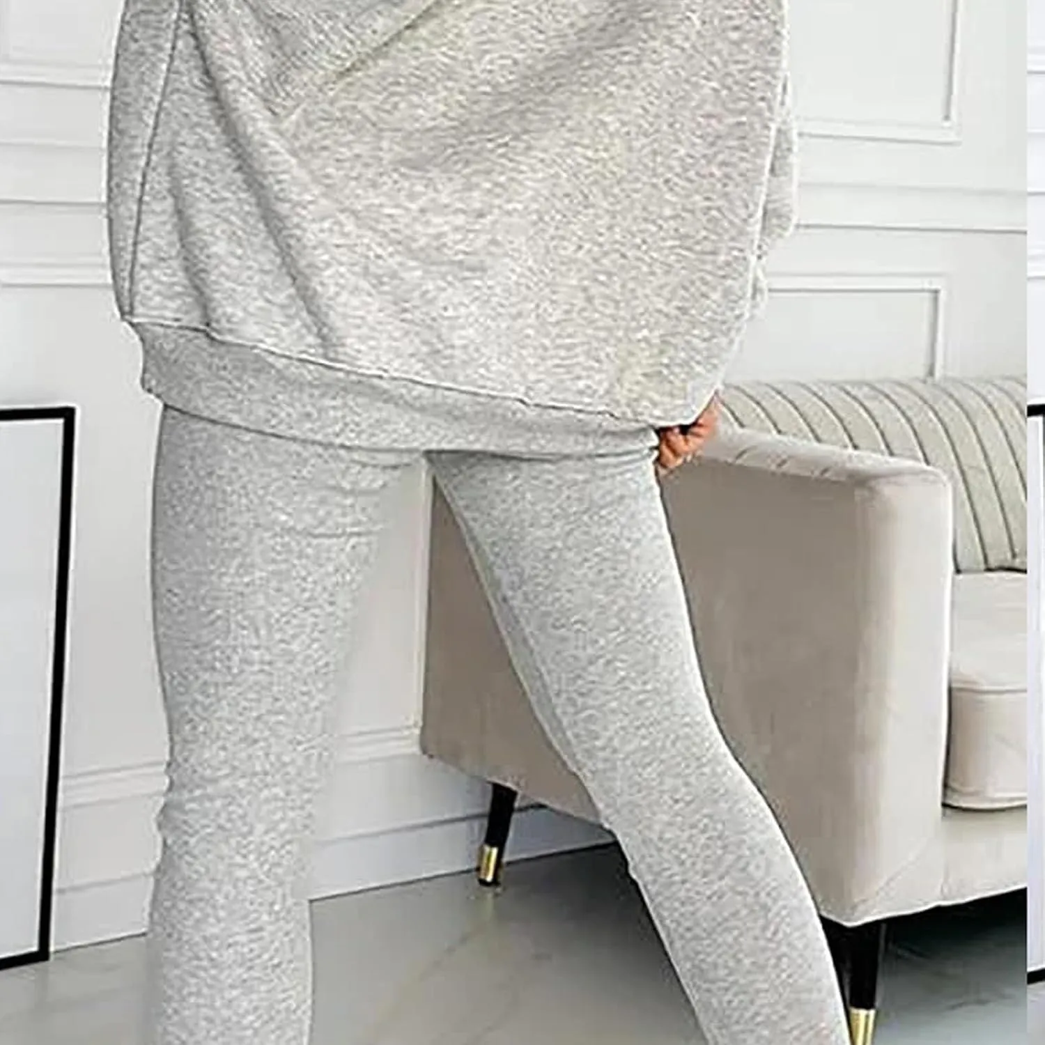 Calmlily 3 Piece Hoodie Set Women 3 Piece Hoodie Set for Women Calmlily Oversized Hooded Casual 3pc Sweatshirt Suit