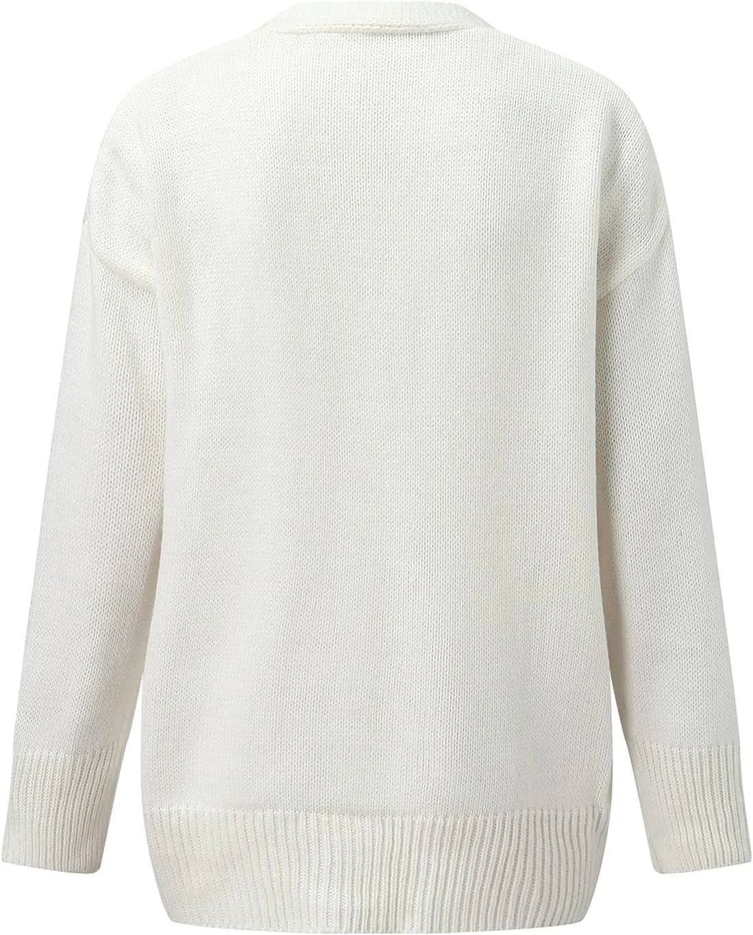 Cardigan Sweaters Chunky Knit Outwear Slouchy Long Sleeve V Neck Open Front Button Down Fall Winter Fashion Casual Outwear