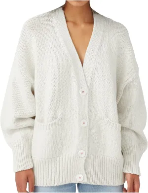 Cardigan Sweaters Chunky Knit Outwear Slouchy Long Sleeve V Neck Open Front Button Down Fall Winter Fashion Casual Outwear