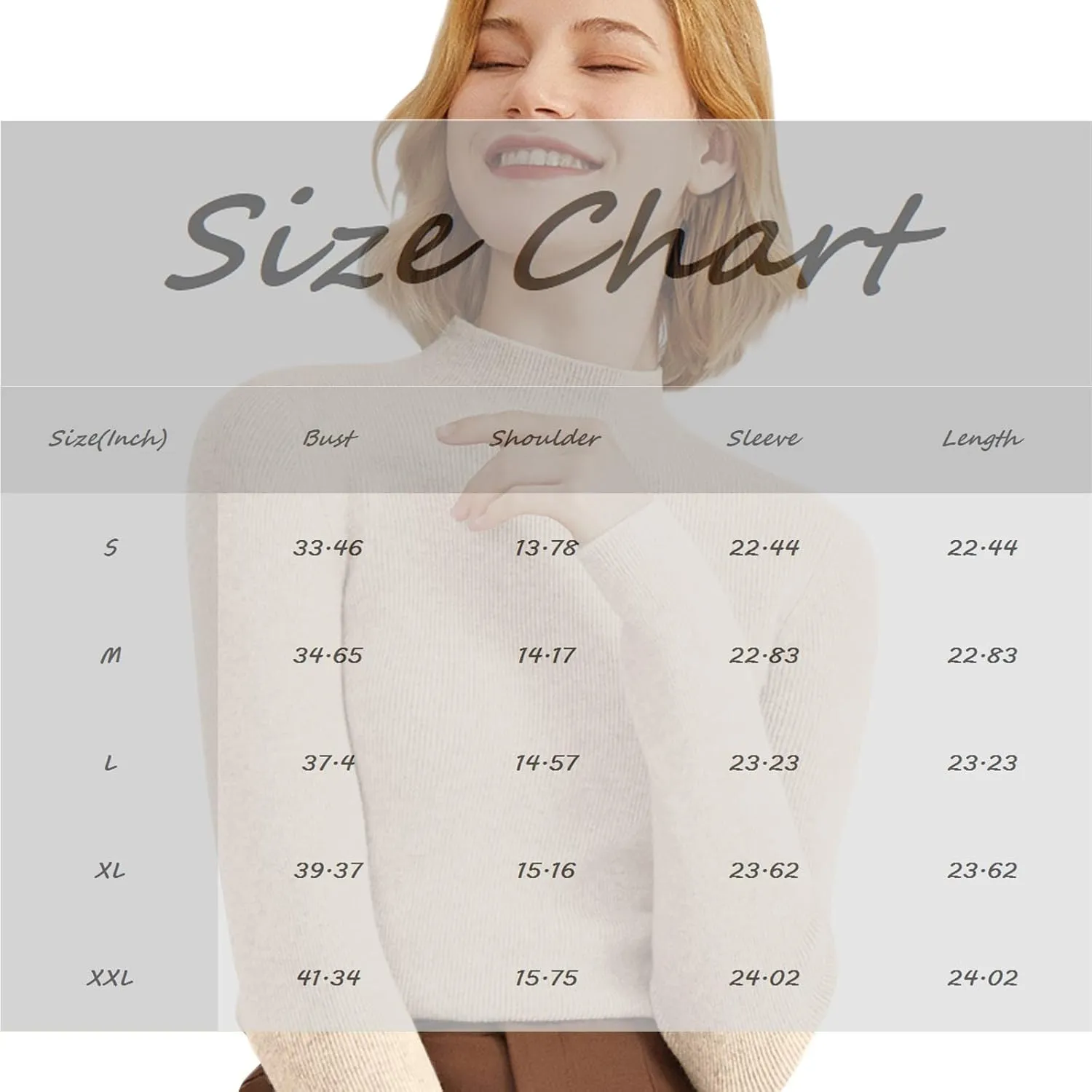 Cashmere Sweaters for Women Long Sleeve Mock Neck Soft Pullover Tops Warm Lightweight Thick Knit Sweater