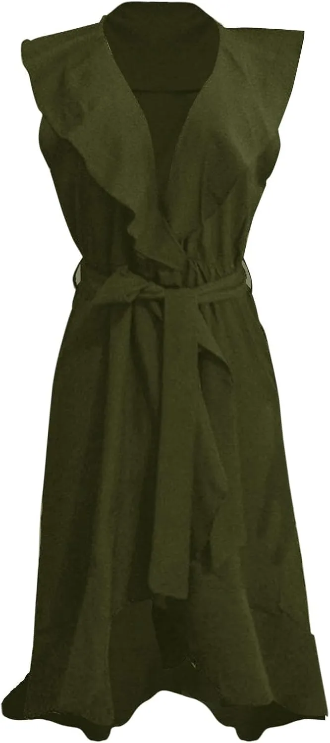 Casual Summer Dresses for Women 2025,Women's Wrap Midi Solid Color Dress Boho Deep V Neck Wedding Guest Long Dresses